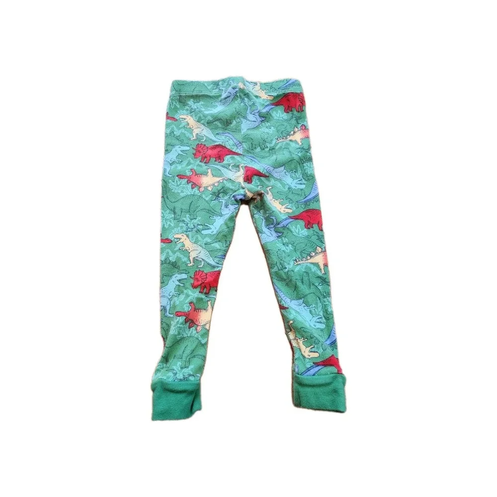 Toddler Boys Green Dinosaur Pajama Set - Soft Cotton Sleepwear